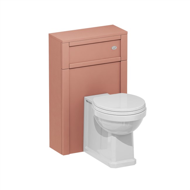 500mm Pink Back to Wall Toilet Unit Only - Avebury