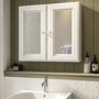 Double Door White Mirrored Bathroom Cabinet 667 x 600mm - Westbury