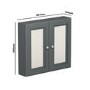 Double Door Dark Grey Mirrored Bathroom Cabinet 667 x 600mm - Westbury