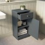 Single Door Dark Grey Freestanding Storage Cabinet 400 x 818mm - Westbury