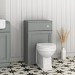 500mm Light Grey Back to Wall Toilet Unit Only - Westbury