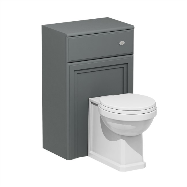 500mm Dark Grey Back to Wall Toilet Unit Only - Westbury