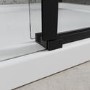 Black 8mm Glass Frameless Sliding Shower Door 1200mm - Aqulia