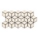 White 3D Effect Wall Tile 265 x 510mm - Rombo