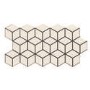 White 3D Effect Wall Tile 265 x 510mm - Rombo