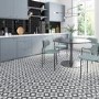 Black Modern Patterned Floor Tile 330 x 330mm - Mayfair