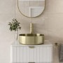 Stainless Steel Brass Round Countertop Basin 400mm - Zorah