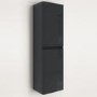 Double Door Dark Grey Wall Hung Tall Bathroom Cabinet 400 x 1400mm - Pendle