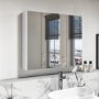 3 Door White Mirrored Bathroom Cabinet 800 x 650mm - Pendle