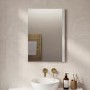 Rectangular Heated Bathroom Mirror with Lights & Shaver Socket 600 x 800mm -Pegasus