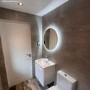 Round Backlit Heated Bathroom Mirror with Lights 600mm - Luna