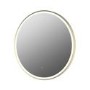 Round Brass Heated Bathroom Mirror with Lights 600mm -Antares