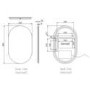 Oval Backlit Heated Bathroom Mirror with Lights 500 x 800mm - Irena