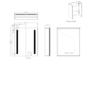 Double Door Chrome Mirrored Bathroom Cabinet with Lights 600 x 700mm - Capricorn