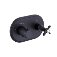 Black Traditional 1 Outlet Concealed Thermostatic Shower Valve with Dual Contol- Camden