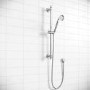 Chrome Traditional Round Adjustable Height Slide Rail Kit with Hand Shower - Camden