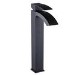 Tall Black Mono Basin Mixer Tap - Wave