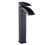 Tall Black Mono Basin Mixer Tap - Wave