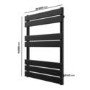 Black Towel Radiator 800 x 600mm - Tundra