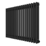 Black Horizontal 2 Column Traditional Radiator 600 x 830mm - Nambi