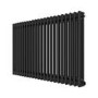 Black Horizontal 2 Column Traditional Radiator 600 x 1010mm - Nambi