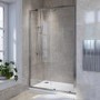 Chrome 4mm Glass Sliding Shower Door 1200mm - Lyra