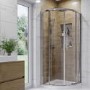 Chrome 6mm Glass Quadrant Shower Enclosure 800mm - Carina