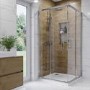 Chrome 6mm Glass Square Corner Entry Shower Enclosure 800mm -Carina