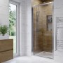 Chrome 6mm Glass Hinged Shower Door 760mm - Carina