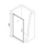 Chrome 6mm Glass Hinged Shower Door 760mm - Carina