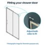 1200mm Chrome Sliding Shower Door 6mm Glass - Carina