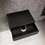 600mm Black Wall Hung Countertop Shelves - Lugo