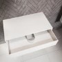 800mm White Wall Hung Countertop Shelves - Lugo