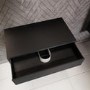 800mm Black Wall Hung Countertop Shelves - Lugo