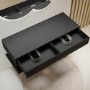 1200mm Black Wall Hung Countertop Shelves - Lugo