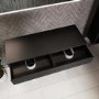 1200mm Black Wall Hung Countertop Shelves - Lugo