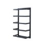 Black 5 Tier Wall Mounted Towel Rack