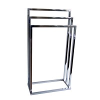 Chrome 3 Tier Free Standing Towel Rack