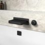 Black Wall Mounted Bath Mixer Tap with Valve - Zanda