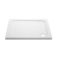 900x900mm White Stone Resin Square Shower Tray - Pearl