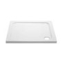 900x900mm White Stone Resin Square Shower Tray - Pearl