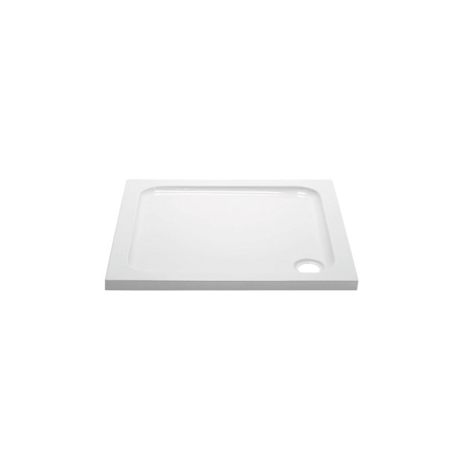 900x900mm Square Shower Tray - White Acrylic Stone Resin - Pearl