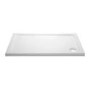 1000x800mm White Stone Resin Rectangular  Shower Tray - Pearl