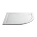 900x760mm White Stone Resin Right Hand Offset Quadrant Shower Tray - Pearl