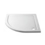 800x800mm White Acrylic Capped Stone Resin Quadrant Shower Tray - Pearl