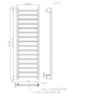 Brass Towel Radiator 1600 x 500mm - Sonoran