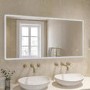 Rectangular Heated Bathroom Mirror with Lights 1200 x 600m -Ariel