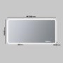 Rectangular Heated Bathroom Mirror with Lights 1200 x 600m -Ariel