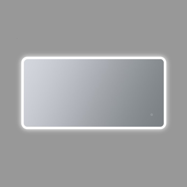 Rectangular Heated Bathroom Mirror with Lights 1200 x 600m -Ariel