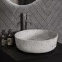 Stone Effect Round Countertop Basin 415mm - Torres